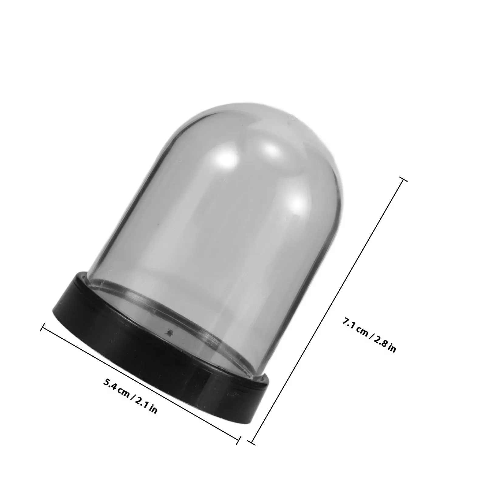 5Sets High Transparency Plastic Cloche Domes Display Cases Small Dome Plates Showcase Clear Flower Display Protective Cover