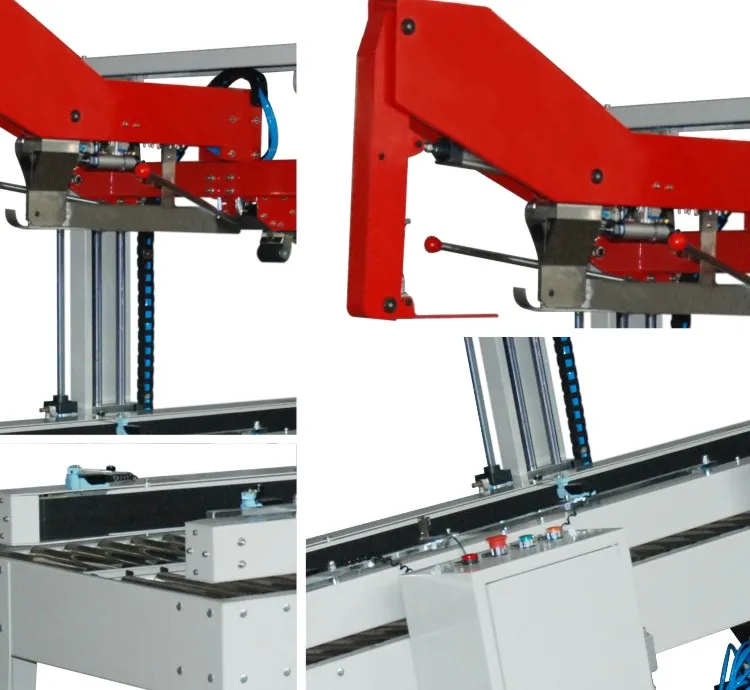 FXJ-5050ZQ Hualian Pneumatic Automatic Auto Flap Fold Mobile Phone Packing Pack Box Milk Case Sealer Carton Sealing Machine