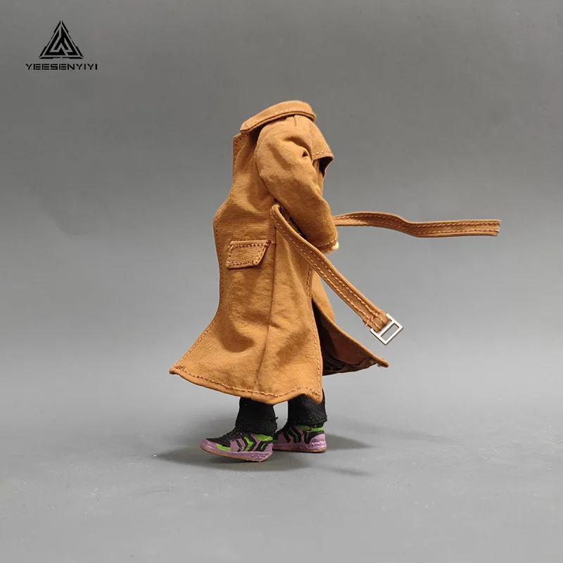 1/18 Scale Long Trench Coat |3.75-Inch Styled Jacket |Figure Clothes for BFS and Dark Source Series |Wire-Shaped BJD Clothing