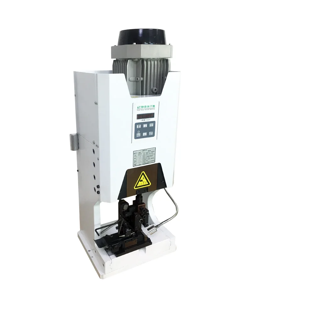 Semi-automatic 2.0tons press capacity electric power drive wire cable mute terminal crimping pressing punching machine