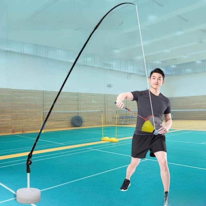 

Тренажер для бадминтона для самостоятельных тренировок в помещении, с линией для отработки ударов, устройство для самостоятельной игры с отскоком мяча, для детей, спортивное оборудование для фитнеса