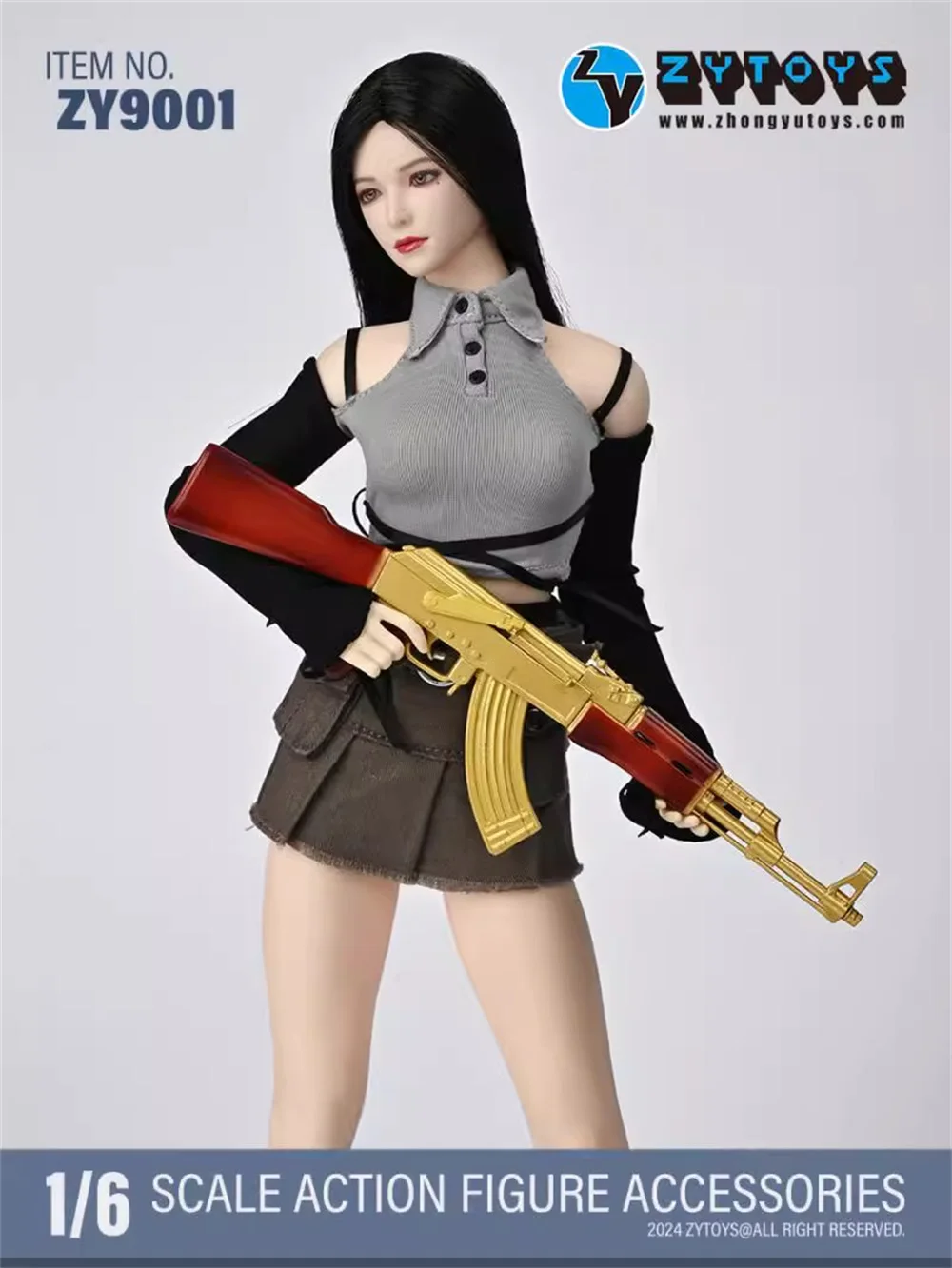 ZYTOYS ZY9001 ZY9002 ZY9003 Mini Toys Weapon Model About 16CM PVC Material Can't be Fired Not Real AK47 For 12