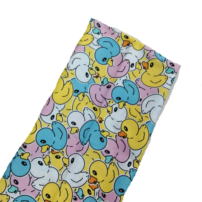 100% Cotton viaPhil Colorful Yellow Chicks & Ducks Series Printed Fabric Patchwork Cloth Dress Home Decor