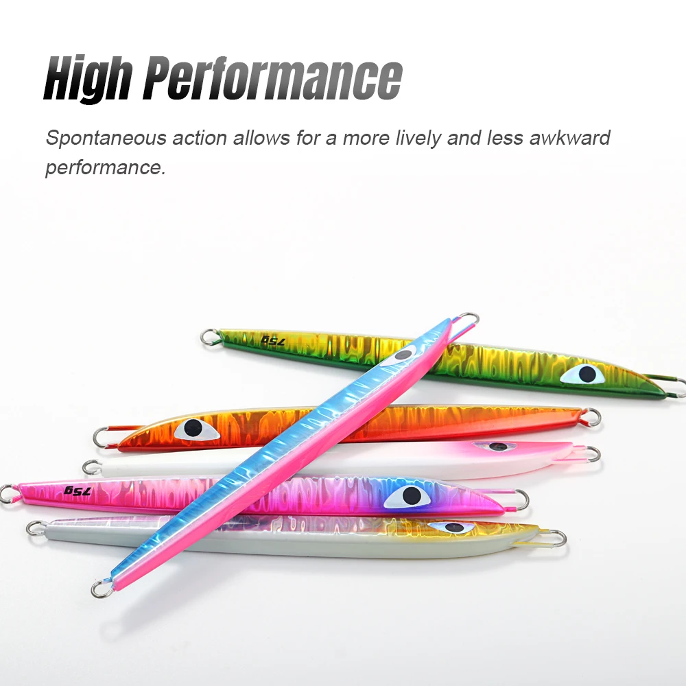 PRZYNĘTA DO JIGGOWANIA JIGGING PRO 75g 95g 115g D3 Semilong Pionowa Przynęta Metalowa do Jigowania na Wody Słone Przynęta Wędkarska do Połowu Morskiego Tuńczyka Bonito — zdjęcie 5