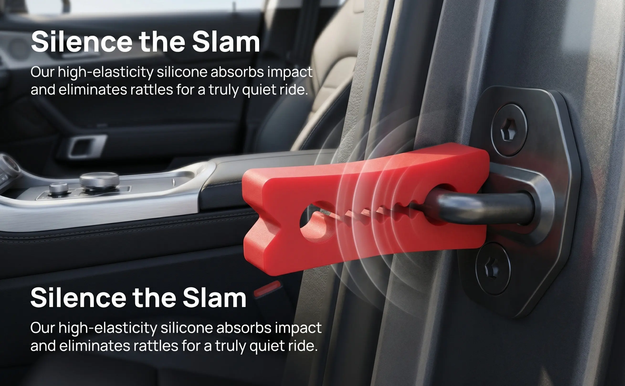 20Pcs Car Door Lock Buffer Damper Pads Silicone Acoustic Cushioning Mat Shock Absorber Noise Reduction Door Lock Latch Protector