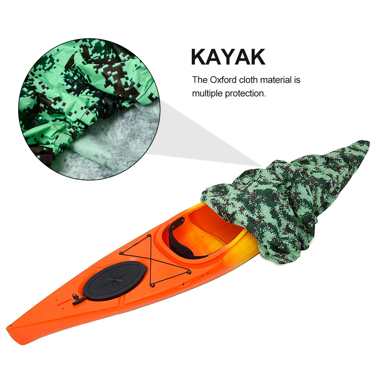

1Pcs Kayak Cover Waterproof Durable Oxford Cloth Lightweight Foldable Outdoor Canoe Storage Case Uv Protection Kayak Cover
