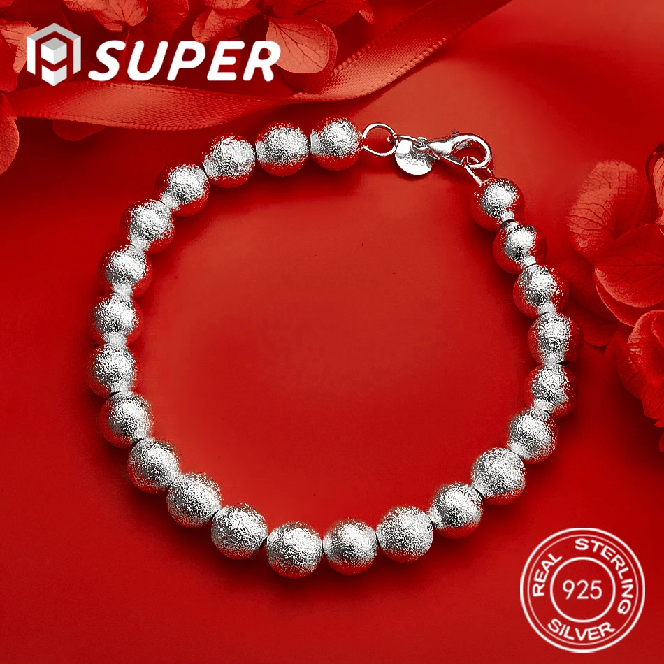 

ALISuper 925 Sterling Silver 8-inch Delicate Bead Bracelet - Fashion Jewelry & Engagement Accessory