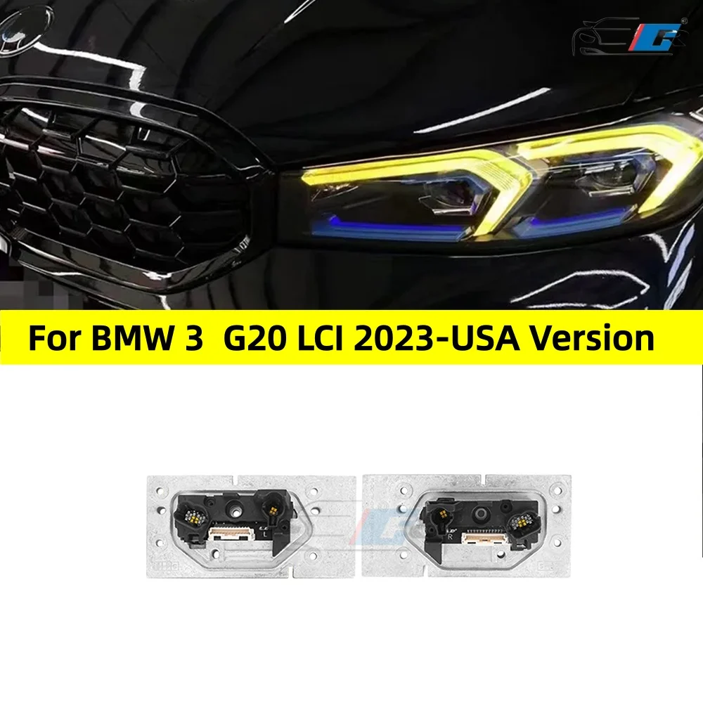 USA Version For BMW G20 G21 G28 3 Series low hight 2023 Laser DRL Multicolor LED Module Style Daytime Running Lights Yellow DRL