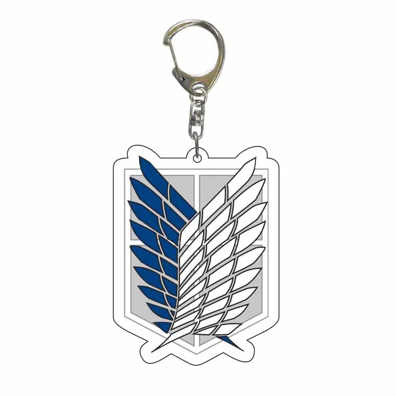 Attack On Titan Anime Peripheral Acrylic Figure Display Keychain Pendant Eren Mikasa Levi Creative Decorative Gift Accessories view 4