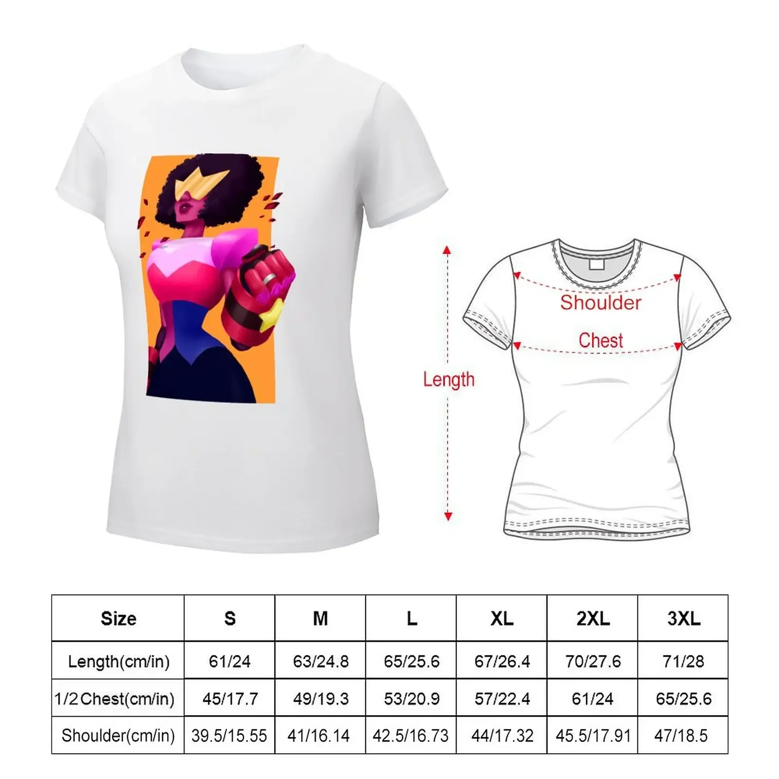 Steven Universe Garnet T-shirt Aesthetic clothing graphics cute tops plain t shirts for Women