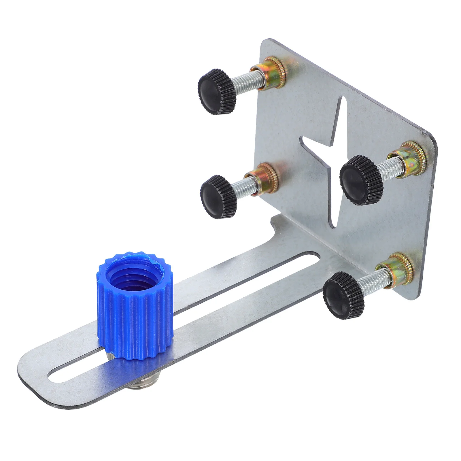 Soporte de nivel de burbuja ajustable de hierro grueso duradero soporte de herramientas de nivel montado en la pared para proyectos de construcción y bricolaje