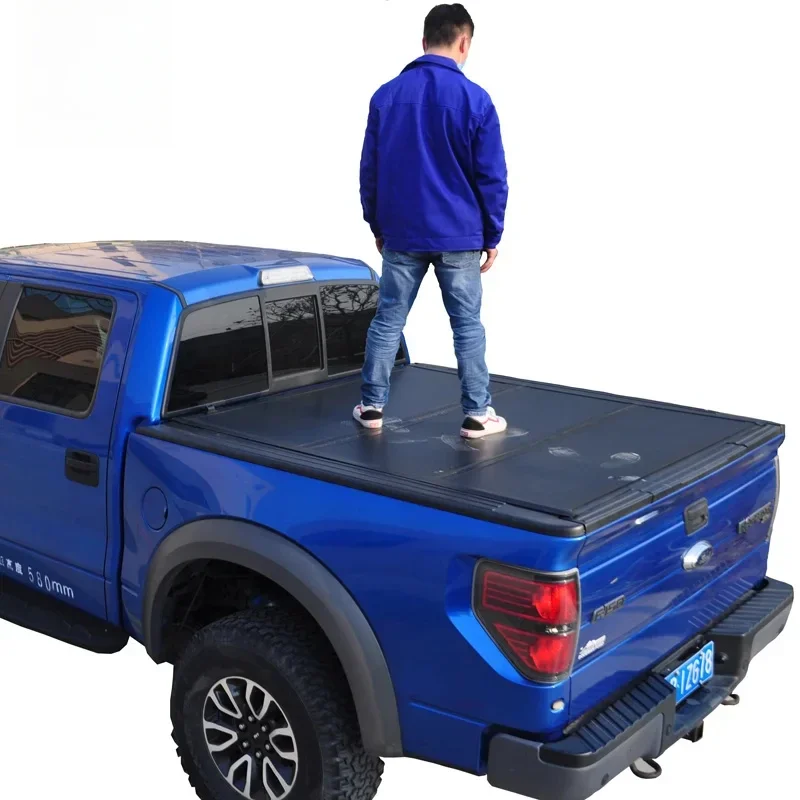 Factory Hard Low Profile Trifold Tonneau Cover For Hilux Rocco Truck Bed Accessories