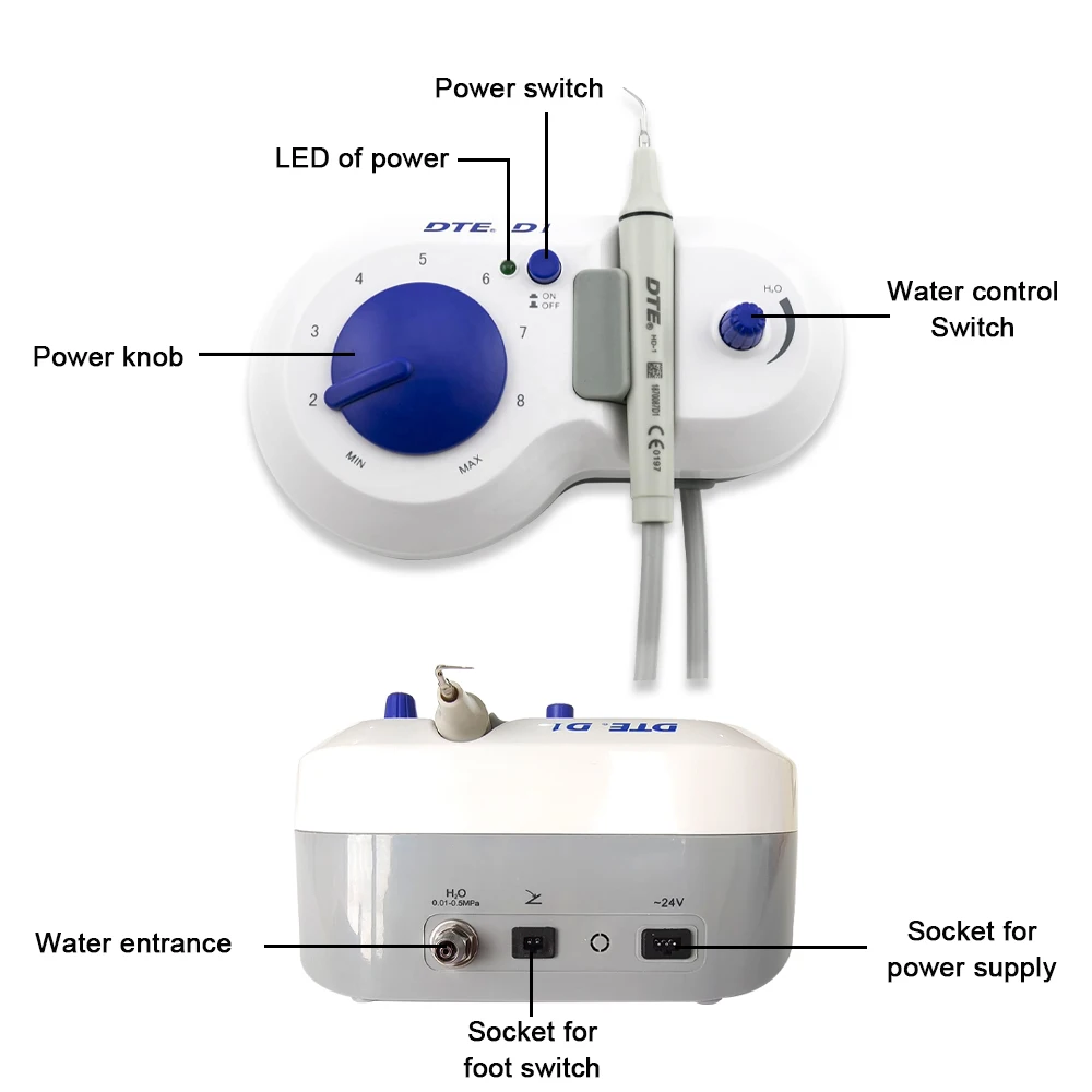 آلة قشارة الأسنان بالموجات فوق الصوتية DTE D1 لإزالة لوحة الأسنان وحساب التفاضل والتكامل أدوات تنظيف الأسنان وتبييض الأسنان عن طريق الفم