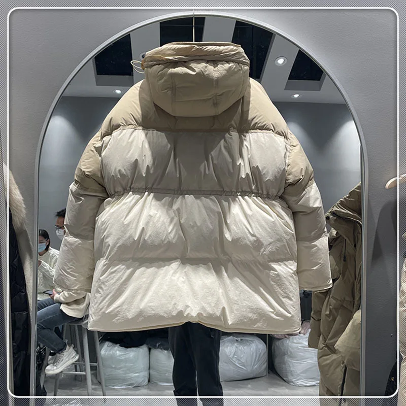 High Street Hooded 90% เป็ดสีขาวลงเสื้อแจ็คเก็ตปักเป้า Parkas ผู้หญิง2023ฤดูหนาวตัดสี Puffer Coat Warm