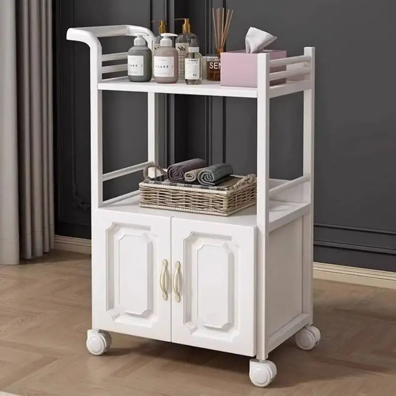 عربة صالون تجميل كبار ضوء فاخر أداة التجميل عربة صالون طبي أثاث عربة تخزين خاصة