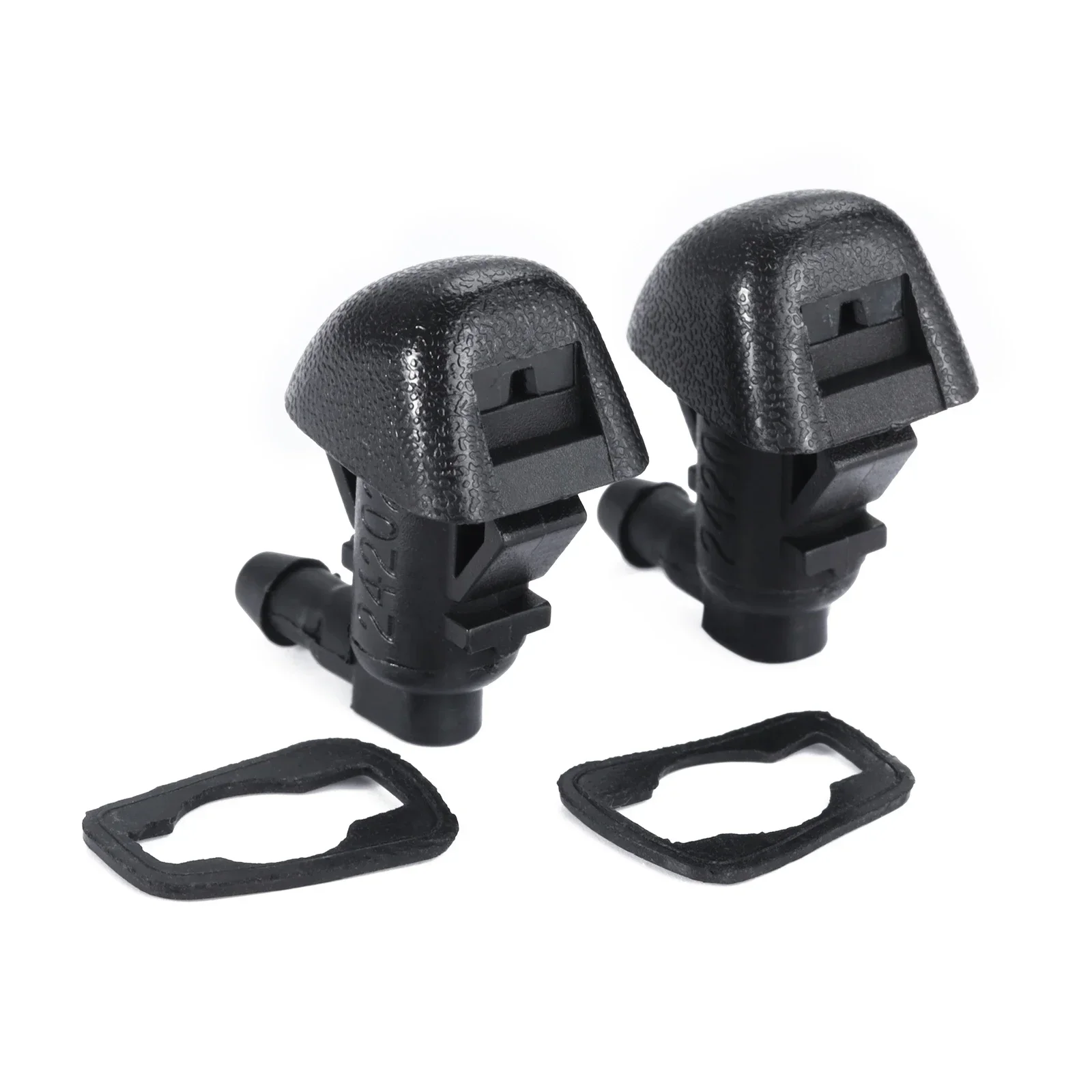 2Pcs Auto Black ABS Plastic Front Windshield Wiper Washer Jet Nozzles Replaces 76810-SZA-A01ZA Fit for Honda Pilot MK2 2009-2015