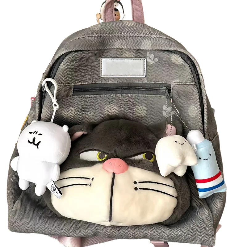 กระเป๋าเป้ตุ๊กตาแมวลูเซอร์ 36 ซม. จาก The Aristocats พร้อมซิปหลายชั้น จุหนังสือได้เยอะ เหมาะสำหรับเดินทาง นักเรียน ของขวัญวันเกิด