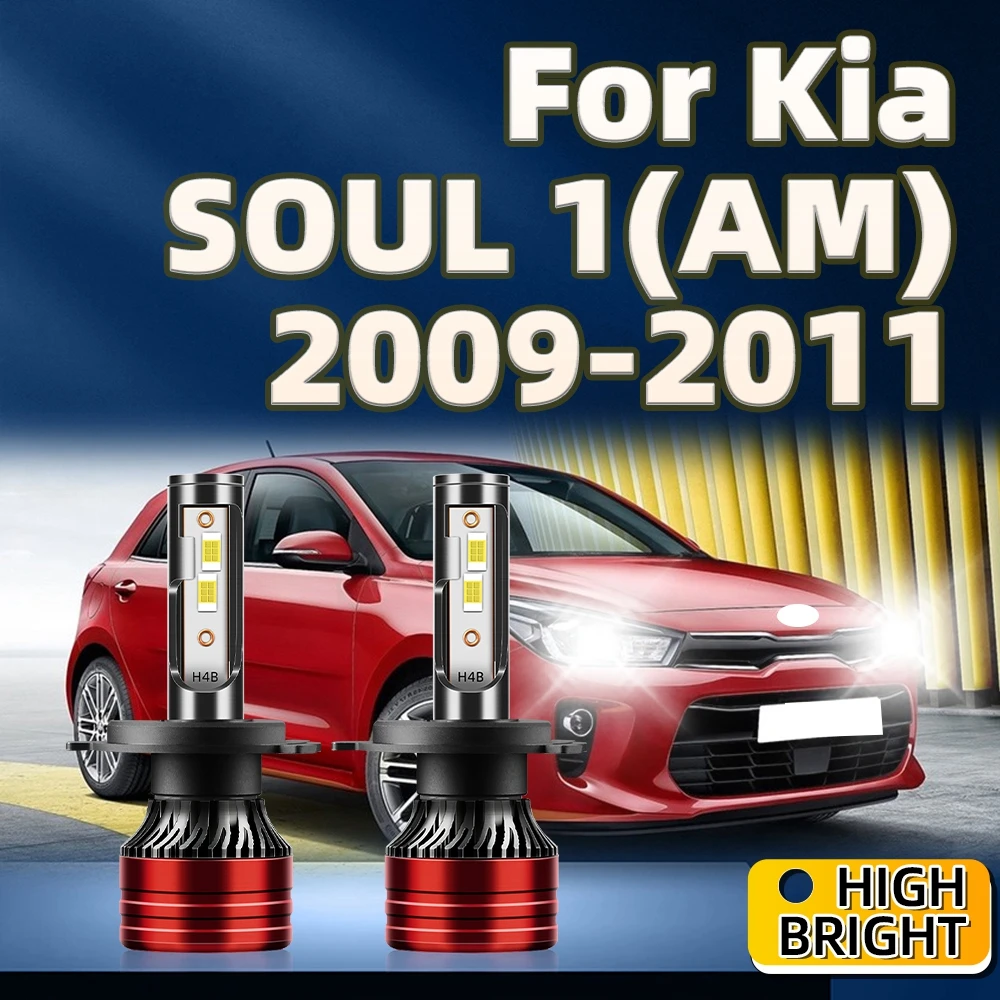 

2Pcs Car Headlight 30000LM H4 LED Lamp 6000K Light High Brightness CSP Chip For Kia SOUL 1(AM) 2009 2010 2011