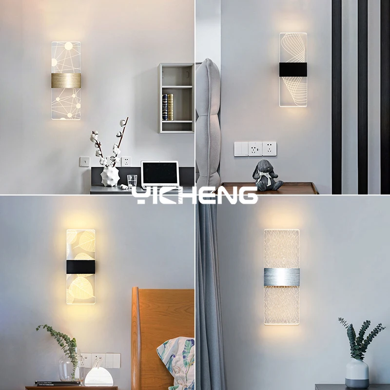 Acrylic Indoor Wall Lamp 6W LED Wall Light Bedroom Living Room Balcony Aisle Bedside Lights Modern Nordic Sconce Lamps AC85-265V image 6