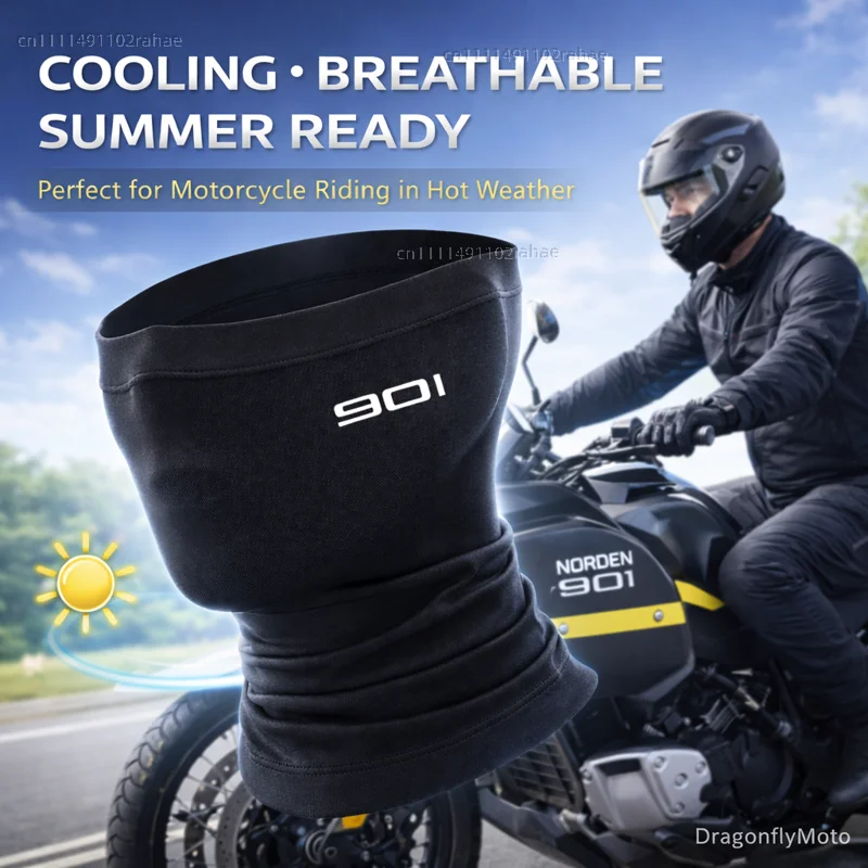 For Husqvarna Norden 901 Expedition Motorcycle Summer Cooling Breathable Face Mask Neck Gaiter Balaclava Custom Logo