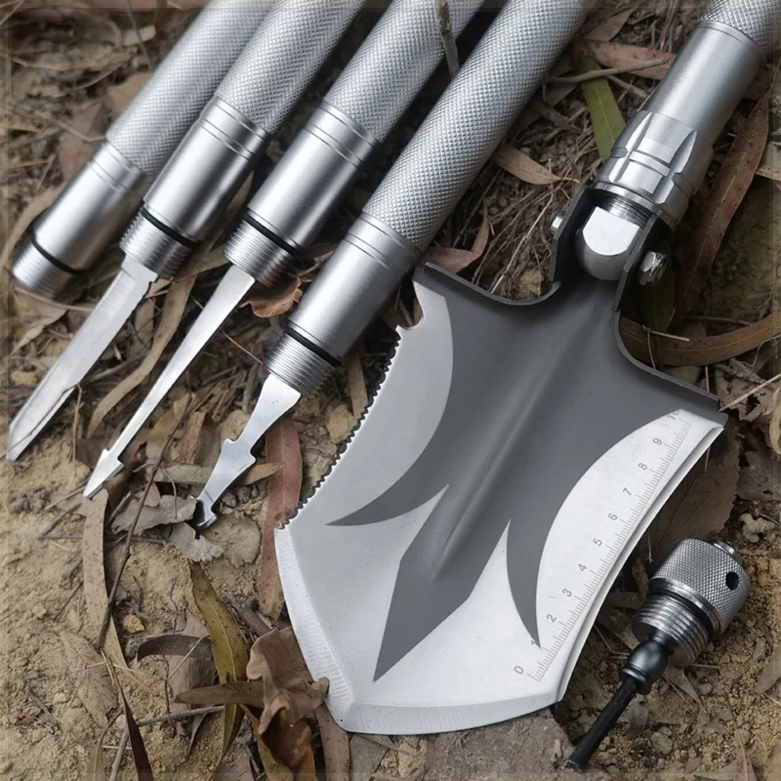 Multifunction Camping Shovel Portable Folding Outdoors Professional Shovel Multi-purpose Assemble Outdoor Tools Manganese Steel