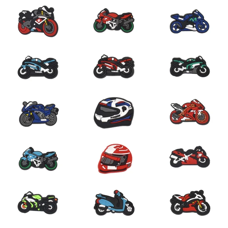 

Motorcycle Shoe Charms for Crocs Sandals Women Clogs Pins Men Badges Kids Jeans Boy Girls Decorations Buckle Shoes Accessories