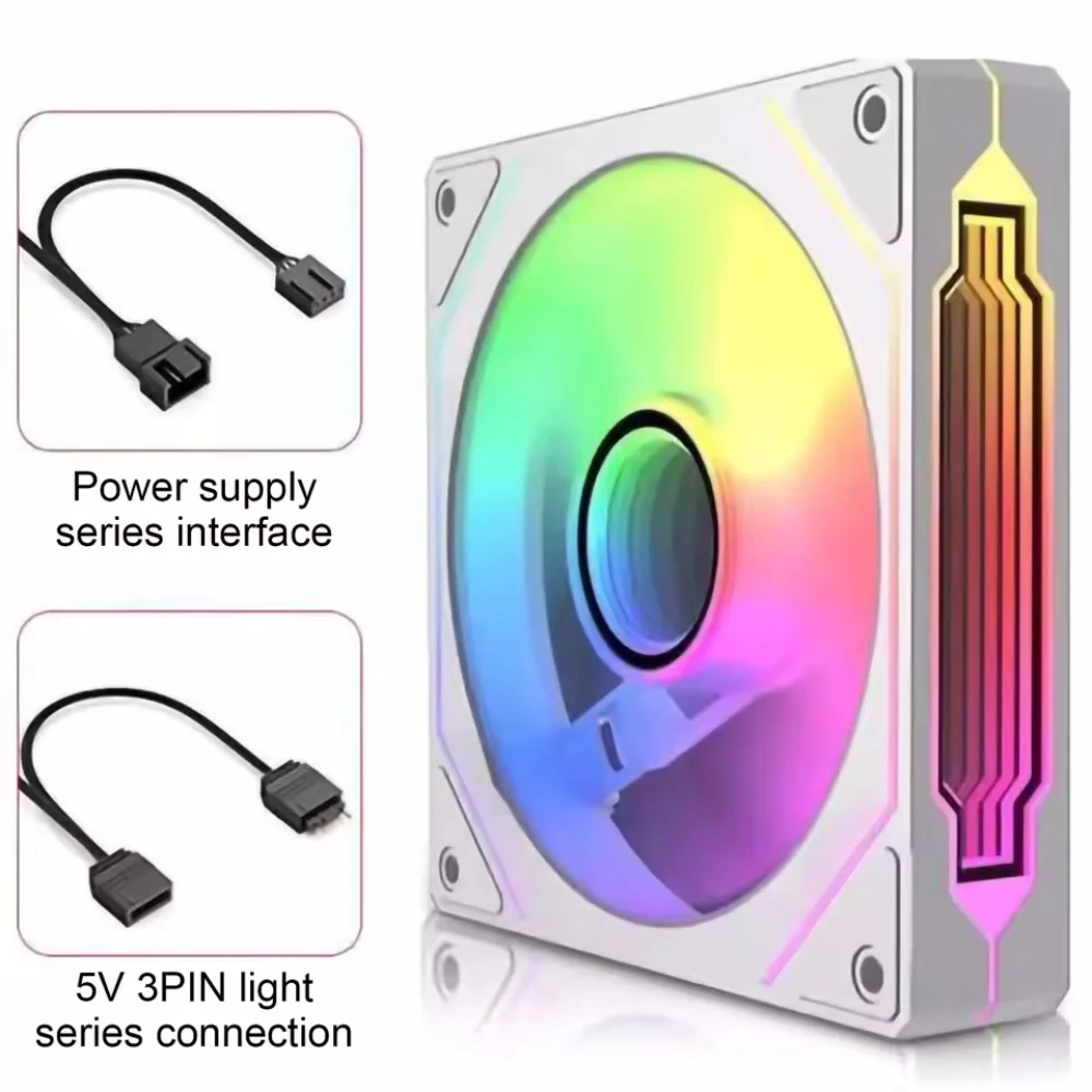 

PRISM 4 PRO ARGB CPU Fan 4PIN PWM Silent Chassis Fan 120mm Infinite Mirror 5V 3PIN Motherboard Light Sync Case Cooler Fan