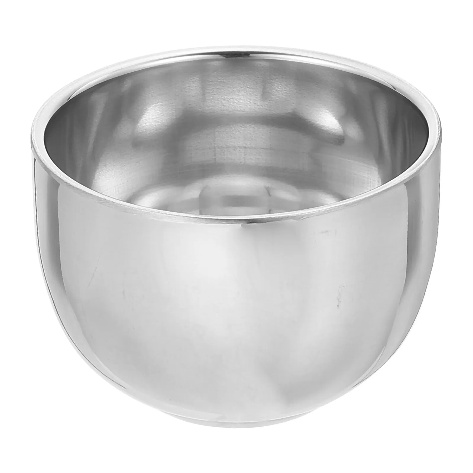 Tazón de afeitado de acero inoxidable, compacto, elegante, base estable, taza de afeitado práctica, accesorio profesional portátil para hombres