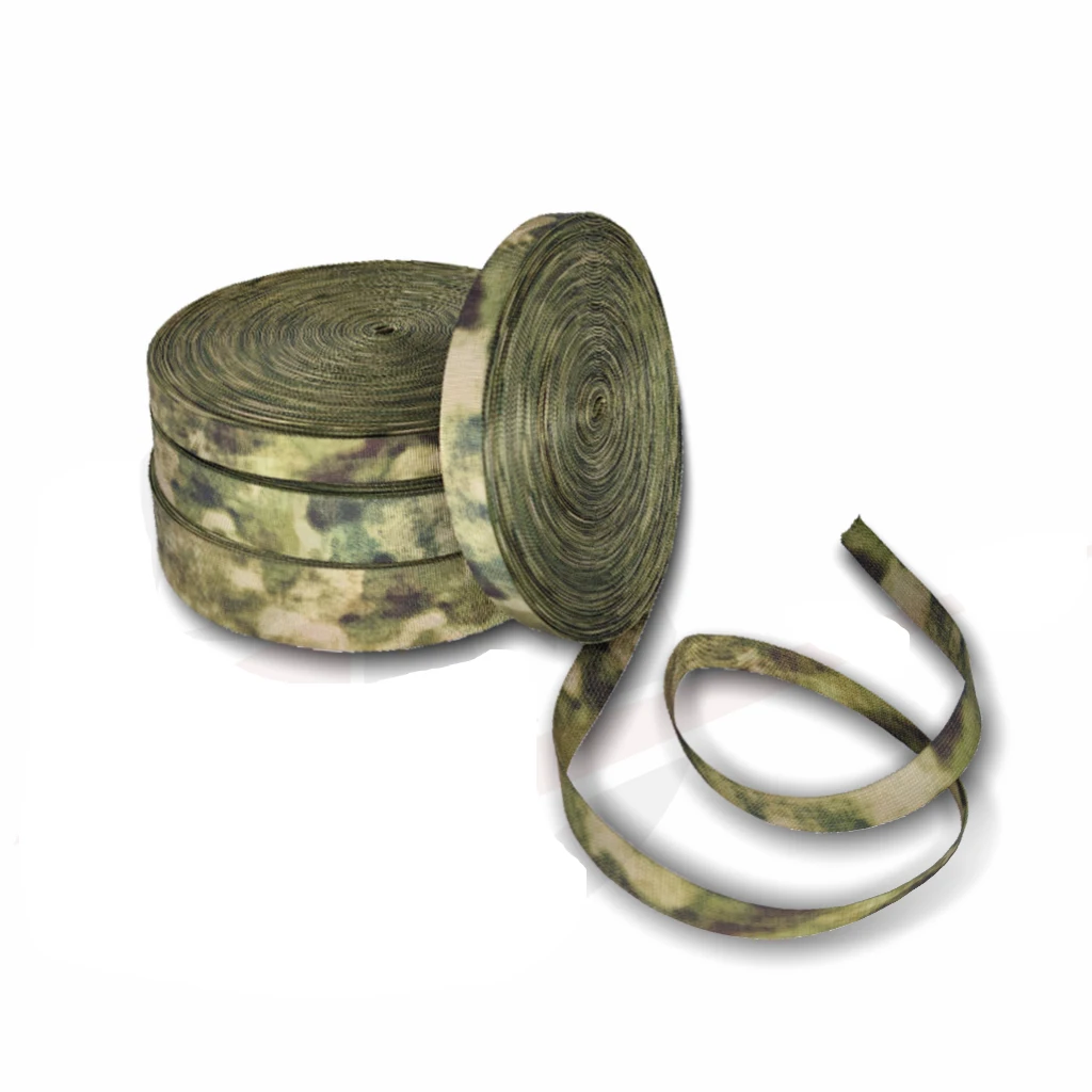 Correa de camuflaje para exteriores, 1M de longitud, 20mm, 25mm, 38mm, 50MM de ancho, DIY, Molle