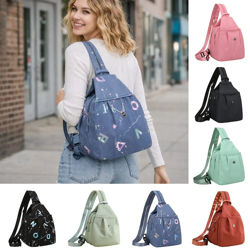 

Casual Oxford Fabric Backpack Large Capacity Waterproof Chest Bags Multi-purpose Multi Layer Travel Bag Unisex