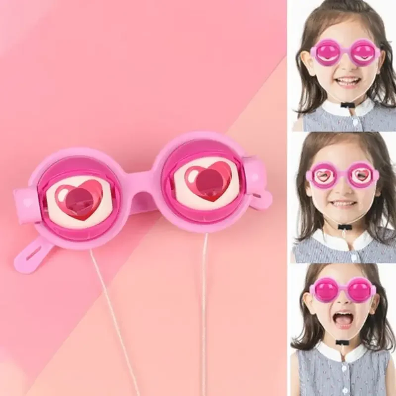 Funny Props Glasses Pull-Wire Crazy Blinking Glasses Spoof Selfie Video Quirky Glasses Cosplay Costume Accessories Glasses