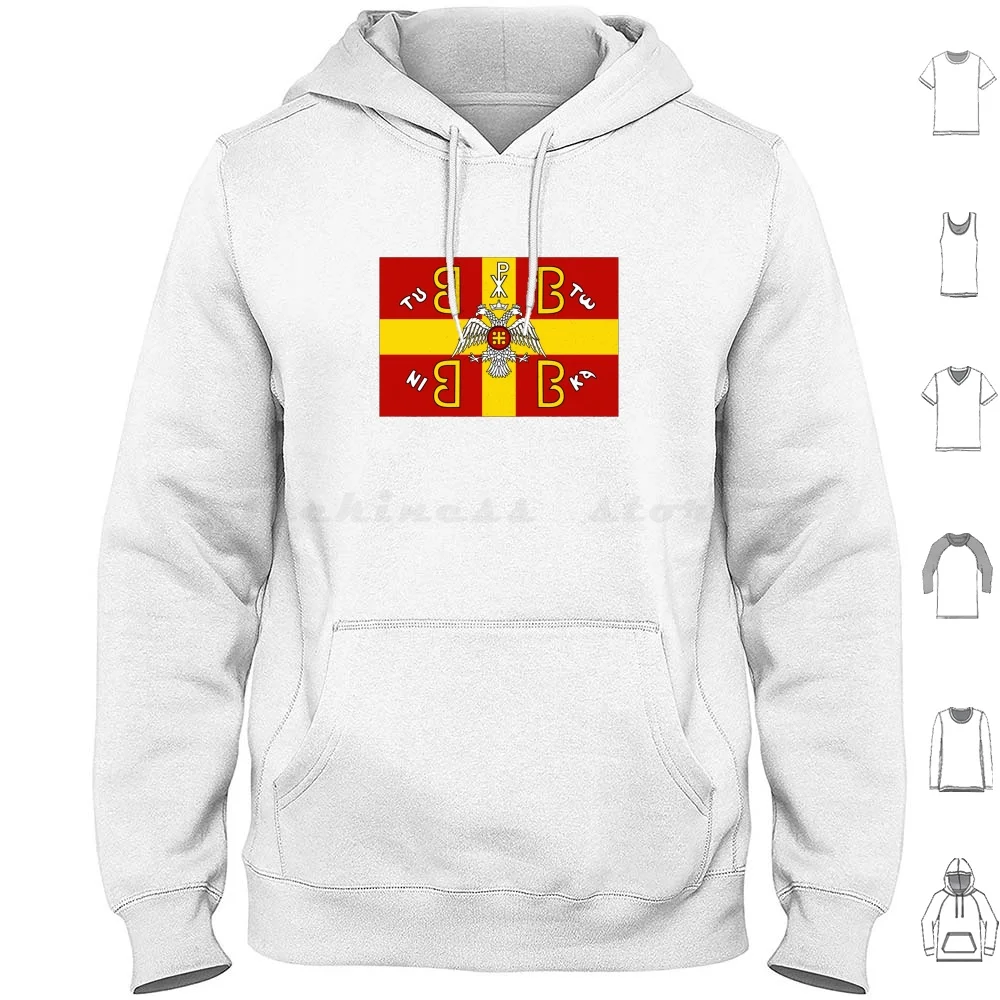 Byzantine Flag Hoodie cotton Long Sleeve Orthodox Russian Orthodox Eastern Orthodox Greek Orthodox Christian Christianity