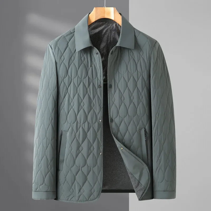 

Pop Winter New Men's Mulberry Silk Cotton Jacket Lightweight Cotton Jacket Windproof And Warm Business And Leisure