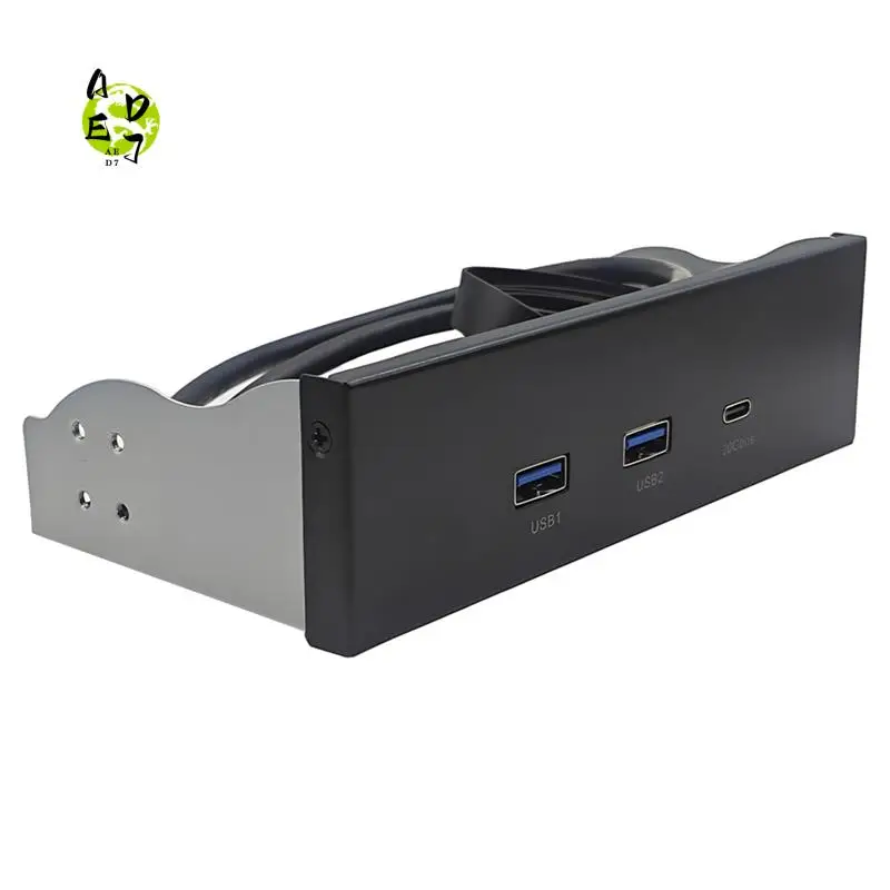 

Передняя панель AED7-USB для ПК, 2 порта USB 3.2 GEN1, 5 Гбит/с + 1 порт TYPE-C, 10 Гбит/с/20 Гбит/с, концентратор для настольного компьютера, 5,25-дюймовый отсек для гибких дисков