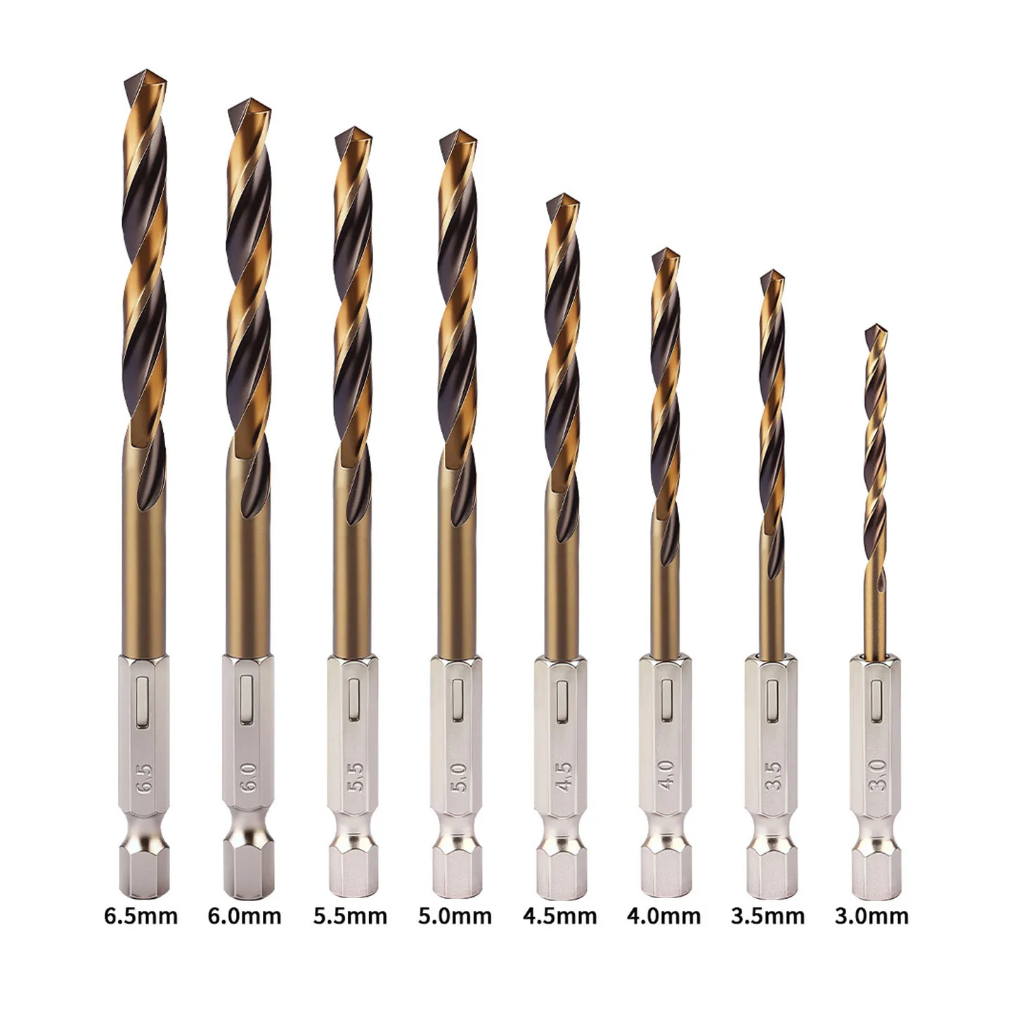 Three Pointed Woodworking Drill Bit Set Round/Hexagonal Handle Woodworking Hole Reaming Power Tools For Wood And Metal Drilling