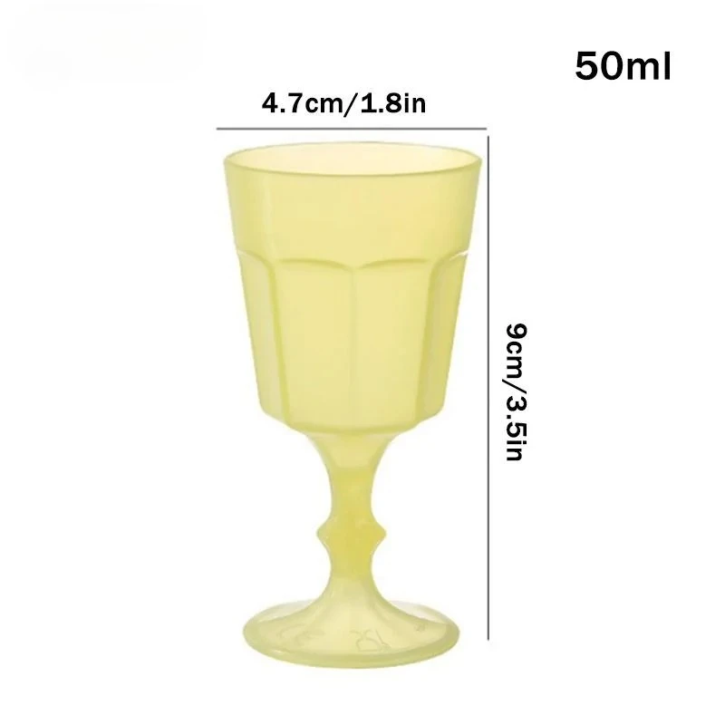Reusable Wine Goblets 6pcs Colorful Plastic Cups For Easter Festival Family Party Tableware
