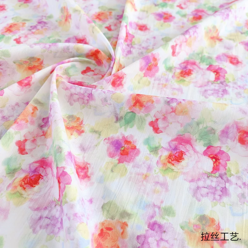 Pure Cotton Floral Printed Cloth, High Quality, Small Flower, Floral, Digital Plain, Dress Style, Shirt Lining Fabric, 140x50cm