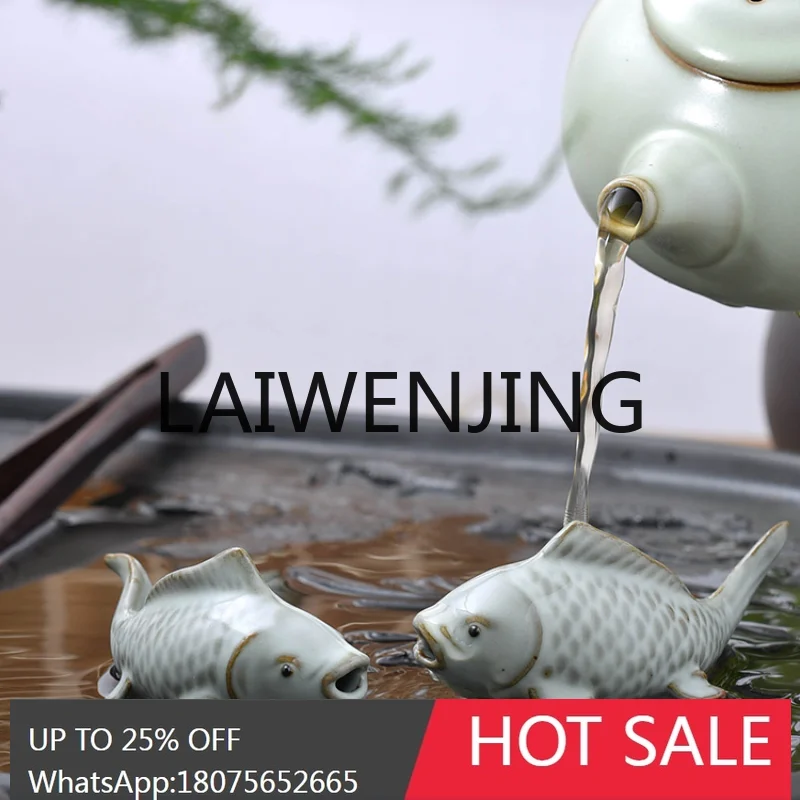 

Tea Utensils Pisces Playing Water Fine Carve TOrnament Blooming Tea Playing Supportable