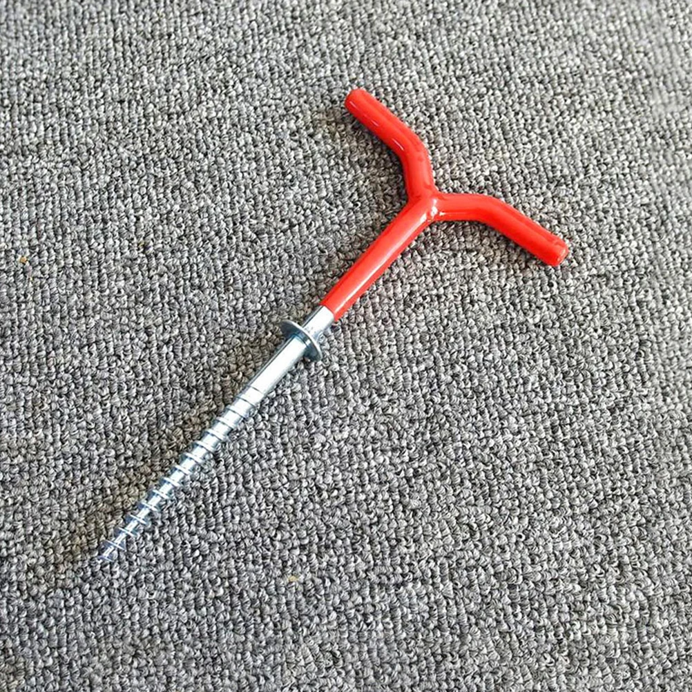 

4Pcs Ice Ground Pegs Metal Rubber Tent Stakes Durable Camping Hiking Fishing Accessories Ice Anchor Drill Adapter