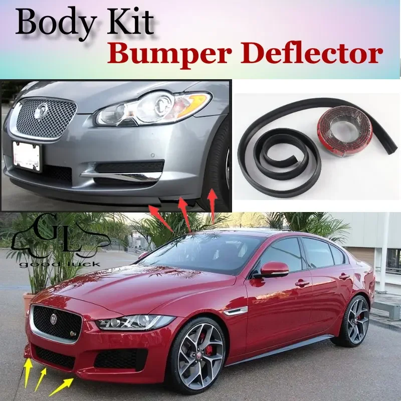 Bumper Lip Deflector Lips For Jaguar XE 2015 Front Spoiler Skirt For TopGear Fans Car View Tuning / Body Kit / Strip