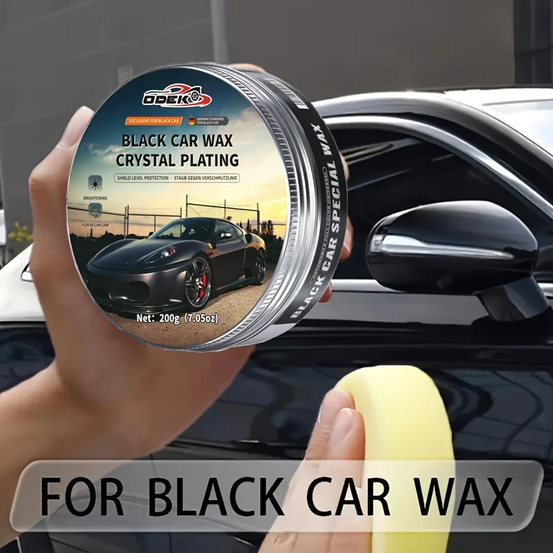 Black car polishing coating wax, waxing, coating polishing and maintenance, universal scratch repair and refurbishment paint