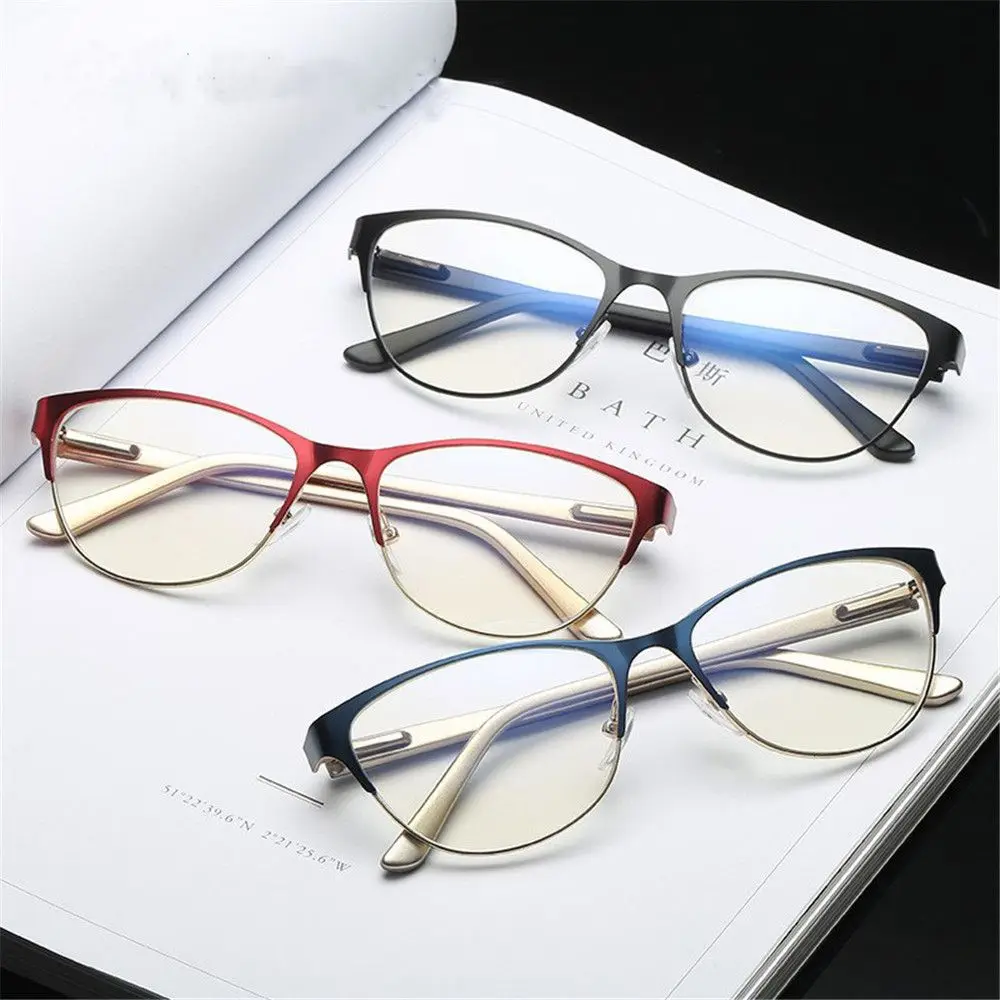 

Metal Half Frame Presbyopic Eyeglasses Reading Glasses For Men Women Anti-fatigue Hyperopia Eyeglasses Diopter +1.0 +3.5