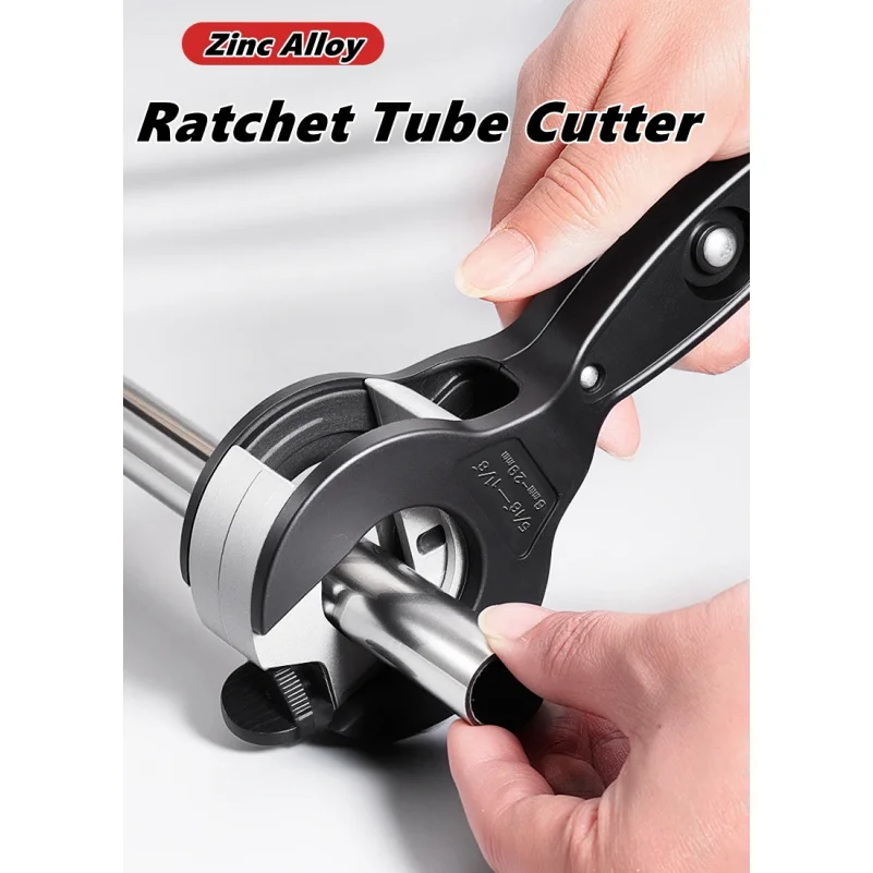 Ratcheting Tubing Cutter 8-29mm Universal Pipe Cutter Stainless Steel Copper Aluminium Ratchet Scissors Hose Cutting Hand Tools