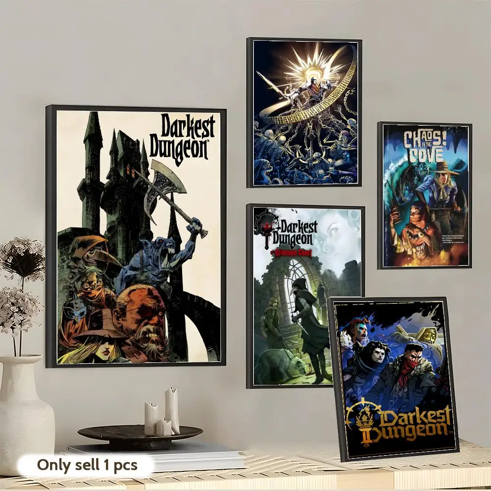D-Darkest Dungeon Painting Calligraphy Cotton Canvas Wall Art Poster - Aesthetic Painting for Living Room Bedroom Home Decor
