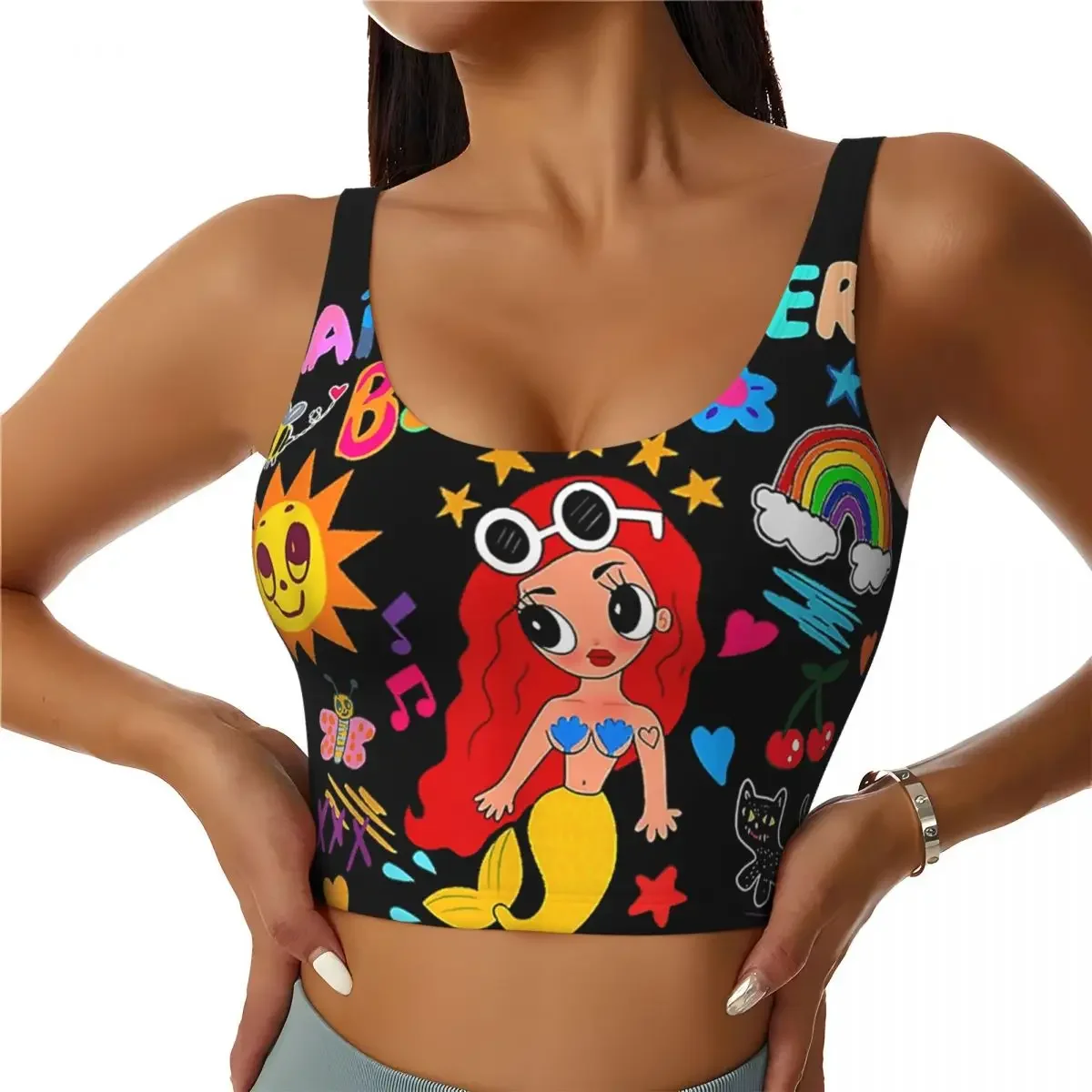 

Custom Manana Sera Bonito Colombian Singer Karol G Workout Crop Tank Tops Women Running Sports Bras