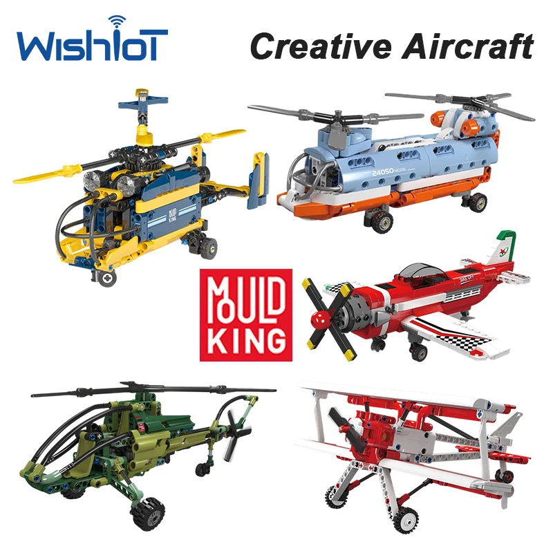 

Mould King Creative Aircraft Series Airplane Model Architecture Small Granule Building Block Assembly DIY Toy for Holiday Gift