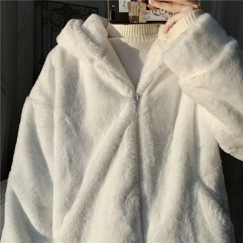 

Men's Winter 2024 Lamb Fleece Cotton Coat Double Sided Fashion Brand Versatile for Couples Casual Jacket A206