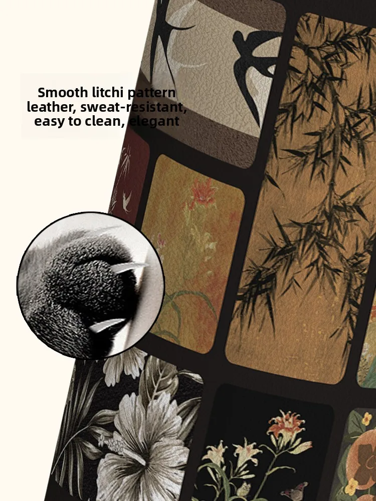 

New Chinese Sle Large Capaci Household Tra Can Living Room Bedroom Batoom High End Toilet Paper Basket Leather PP Mat...