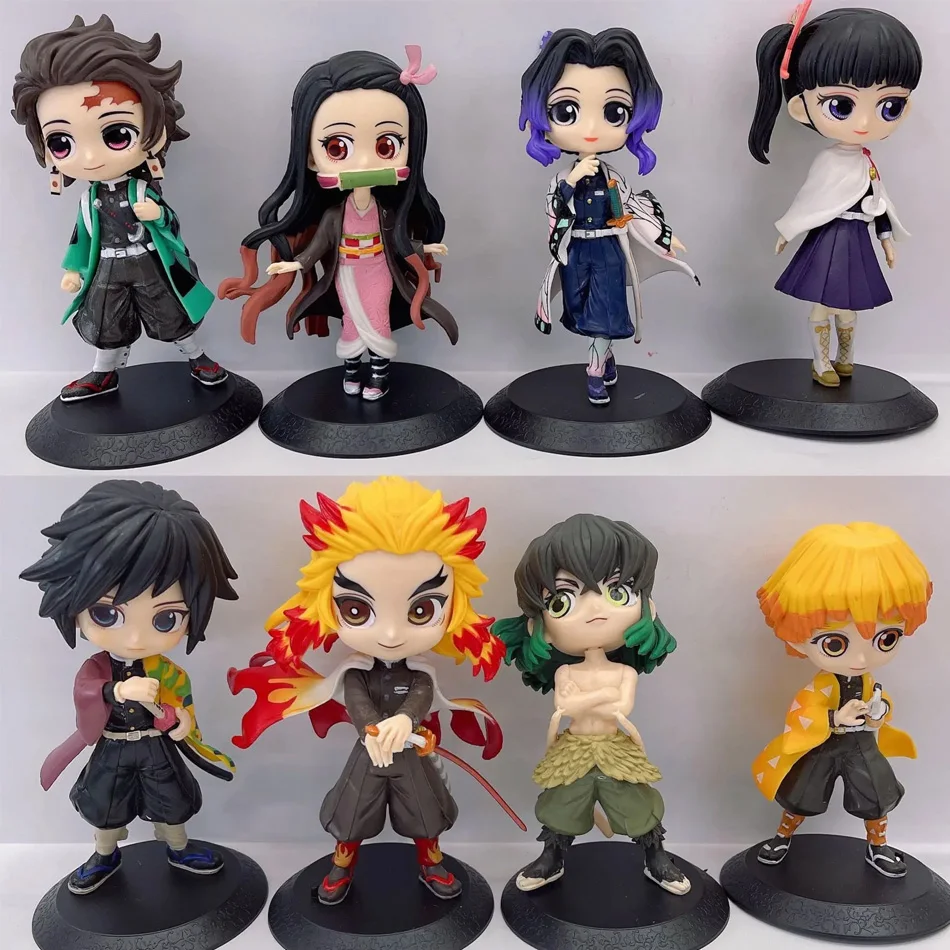 Anime-Figur Kamado Tanjirou Nezuko Demon Slayer Actionfiguren PVC-Modell Spielzeug Zenitsu Figurine Inosuke Kimetsu No Yaiba