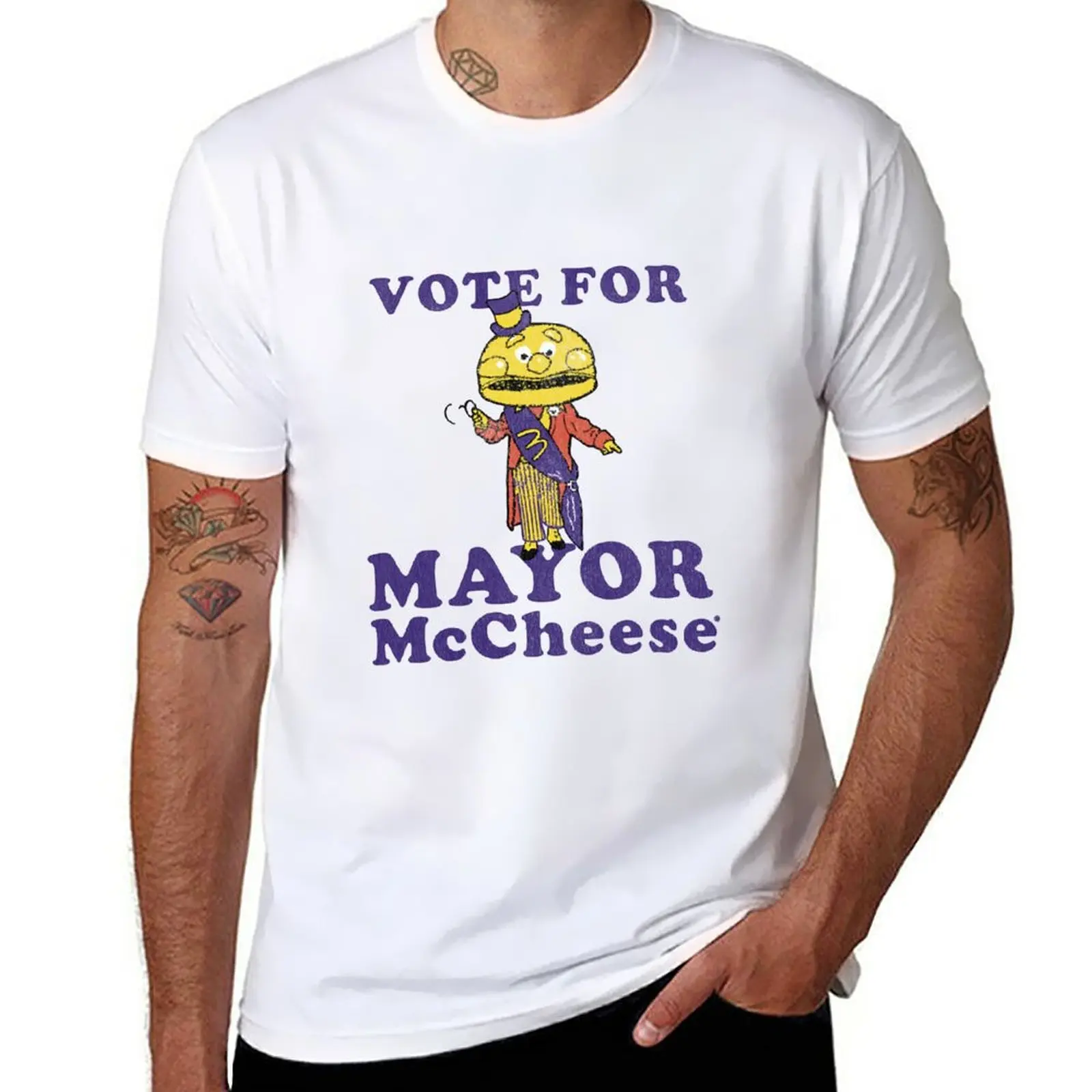 New Vote for Mayor McCheese - Vintage Repro T-Shirt Oversized t-shirt cute clothes quick-drying t-shirt t shirts for men